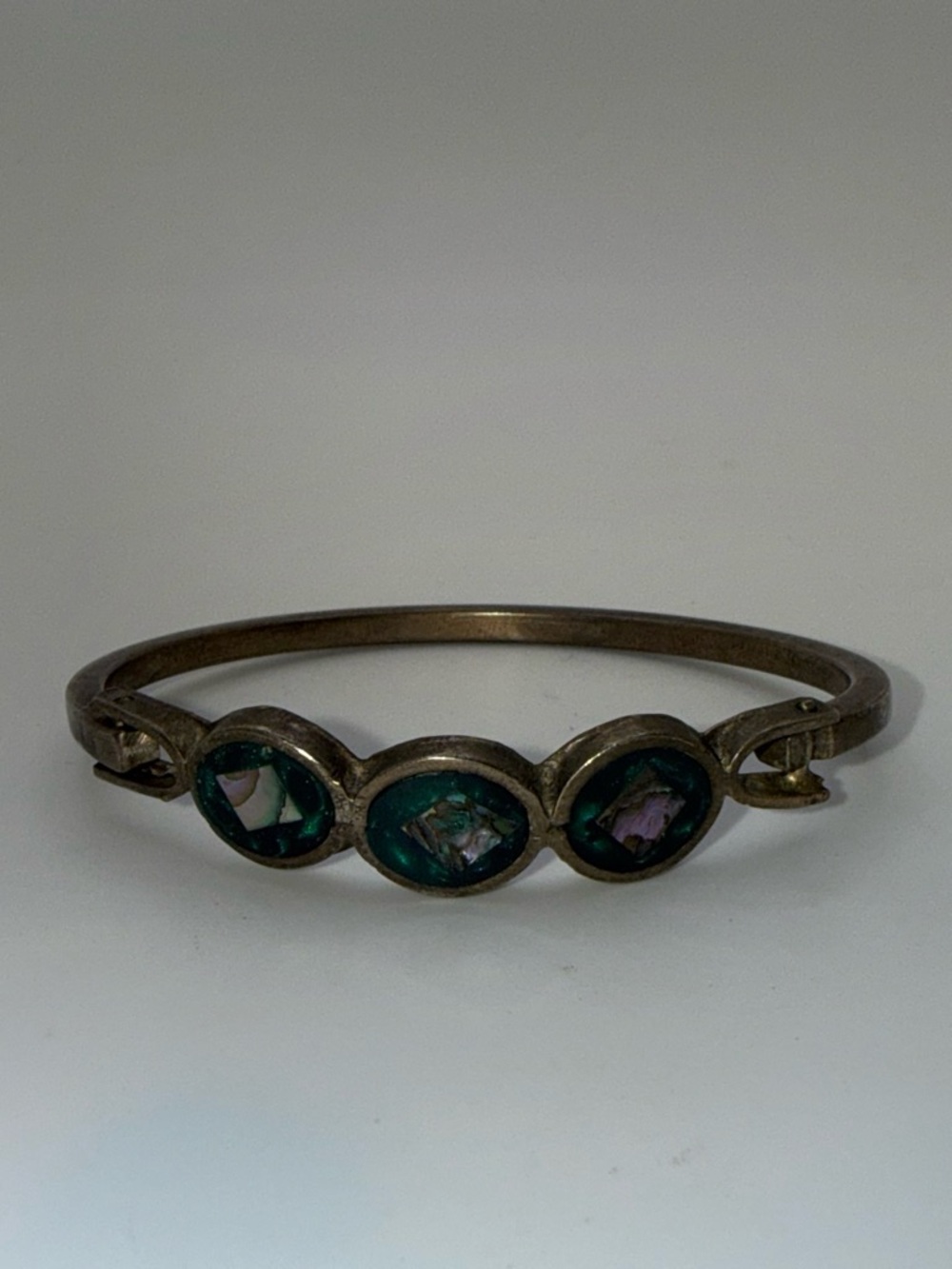 Vintage Alpaca Hinge Bracelet ( Small Fit )